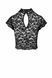 Топ Noir Handmade F303 Essence, XL, black, мереживний, короткий рукав, комір-стійка 108256 фото 5