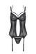 Корсет Passion DROSERA CORSET black, XXL/XXXL, с креплениями для чулок, трусики в комплекте 108500 фото 3