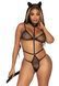 Еротичний костюм кішки Leg Avenue Roleplay Sex Kitten One size Black, боді, вушка, чокер 106589 фото 1