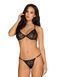 Комплект із ланцюжками Obsessive Pantheria 2-pcs set black S/M, бюстгальтер, трусики 105850 фото 1