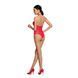 Бодистокинг с декольте Passion BS088 red, имитация корсетной шнуровки 104343 фото 4
