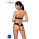 Комплект: открытый топ и трусики из эко-кожи с люверсами Malwia Set with Open Bra black L/XL &mdash; Passi 103666 фото 2
