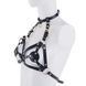 Портупея на грудь LOCKINK SEVANDA Queen Chest Harness with Removable Bra, чорна, зі знімними пестис 110032 фото 2