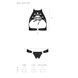 Комплект: открытый топ и трусики из эко-кожи с люверсами Malwia Set with Open Bra black L/XL &mdash; Passi 103666 фото 5