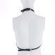 Портупея на грудь LOCKINK SEVANDA Queen Chest Harness with Removable Bra, чорна, зі знімними пестис 110032 фото 3