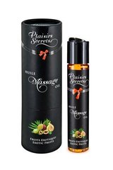 Масажна олія Plaisirs Secrets Exotic Fruits (59мл) з афродизіаками їстівна, подарункове паковання 108725 фото