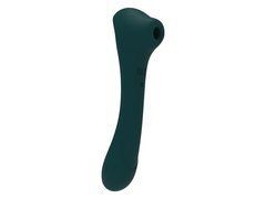 Вібратор та вакуумний кліторальний стимулятор 2-в-1 Alive Quiver Teal оновлена ​​модель 103986 фото