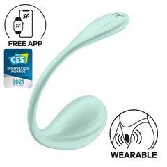 Смарт-виброяйцо Satisfyer Smooth Petal Connect App Mint 109875 фото