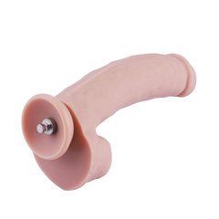 Силіконовий фалоімітатор для секс-машин Hismith 8.3&Prime; Silicone Dildo, вигнутий, система KlicLok 104187 фото
