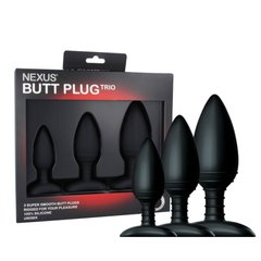 Набір анальних пробок Nexus Butt Plug Trio, макс. діаметр 3см - 4см - 5см 101690 фото