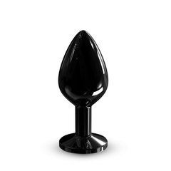 Металева анальна пробка з кристалом Dorcel Diamond Plug Black M 105784 фото