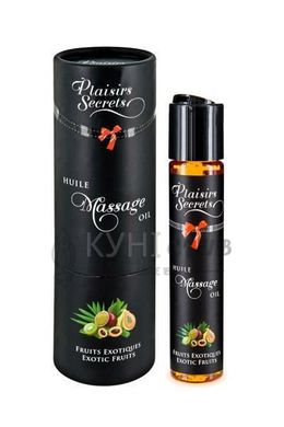 Масажна олія Plaisirs Secrets Exotic Fruits (59мл) з афродизіаками їстівна, подарункове паковання 108725 фото