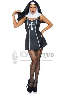 Костюм черниці Leg Avenue Naughty Nun L, сукня, головний убір 106540 фото