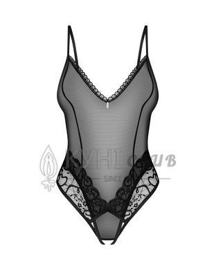 Тедди с доступом Obsessive Blomentis crotchless teddy, XS/S, прозрачное, открытая спина, низ-стринги 109957 фото