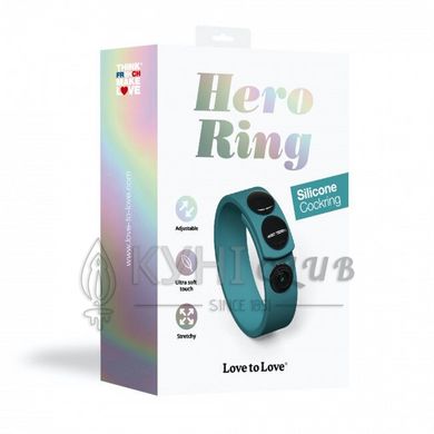 Регульоване кільце на кнопках Love To Love HERO RING - TEAL ME 103005 фото