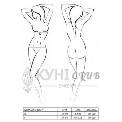 Ажурний боді Passion AZALIA BODY L/XL, black 102126 фото
