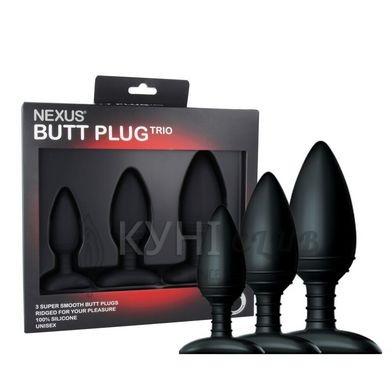 Набір анальних пробок Nexus Butt Plug Trio, макс. діаметр 3см - 4см - 5см 101690 фото