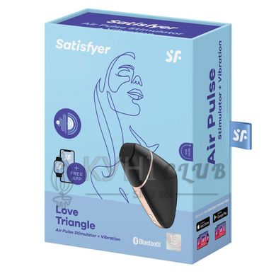 Вакуумный клиторальный стимулятор Satisfyer Love Triangle Black с управлением через интернет 101091 фото