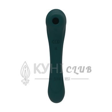 Вібратор та вакуумний кліторальний стимулятор 2-в-1 Alive Quiver Teal оновлена ​​модель 103986 фото