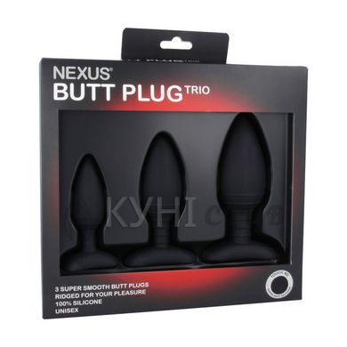 Набір анальних пробок Nexus Butt Plug Trio, макс. діаметр 3см - 4см - 5см 101690 фото