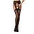 Эротические колготки-бодистокинг Passion S020 black, имитация ажурных чулок с высоким поясом 100812 фото