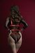 Жіноча збруя з ланцюгом та фіксаторами Feral Feelings Harness with Cuffs Red 106229 фото 2