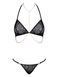 Комплект с цепочками Obsessive Pantheria 2-pcs set black L/XL, бюстгальтер, трусики 105851 фото 3
