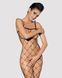 Бодистокинг с крупной ячейкой и открытой грудью Obsessive Bodystocking N102 S/M/L, черный 105235 фото 1