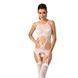 Бодістокінг Passion BS047 white, комбінезон, імітація топа, панчох і пояса 109413 фото 1