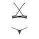 Комплект белья QUENTRIS BIKINI black L/XL - Passion Exclusive, стринги и полуоткрытый лиф 109159 фото 6