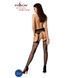 Эротические колготки-бодистокинг Passion S020 black, имитация ажурных чулок с высоким поясом 100812 фото 4