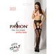 Эротические колготки-бодистокинг Passion S020 black, имитация ажурных чулок с высоким поясом 100812 фото 7