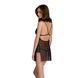Сорочка Passion DELIENA CHEMISE L/XL black, стрінги із заниженою талією 106287 фото 2