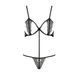 Комплект белья QUENTRIS BIKINI black L/XL - Passion Exclusive, стринги и полуоткрытый лиф 109159 фото 5