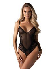 Тедди с доступом Obsessive Blomentis crotchless teddy, M/L, прозрачное, открытая спина, низ-стринги 109958 фото