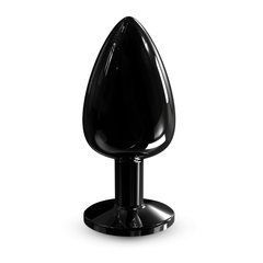 Металева анальна пробка з кристалом Dorcel Diamond Plug Black L 105785 фото