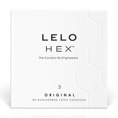 Презервативи LELO HEX Condoms Original 3 Pack, тонкі та суперміцні 106096 фото