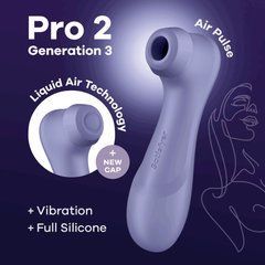Вакуумний кліторальний стимулятор Satisfyer Pro 2 Generation 3 with Liquid Air Lilac 106269 фото