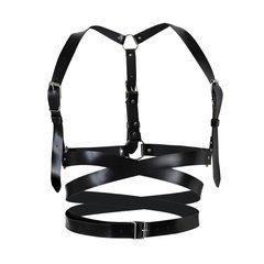 Шкіряна портупея Art of Sex - Melani Leather harness, Чорна L-2XL 106447 фото