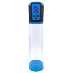 Автоматическая вакуумная помпа Men Powerup Passion Pump Blue, LED-табло, перезаряжаемая, 8 режимов 104284 фото