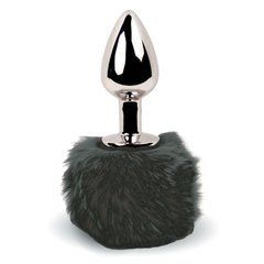 Анальна пробка FeelzToys - Bunny Tails Butt Plug Black 102980 фото
