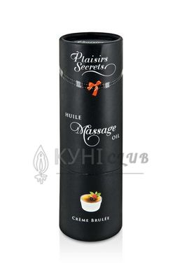 Масажна олія Plaisirs Secrets Creme Brulee (59 мл) з афродизіаками їстівна, подарункове паковання 108726 фото