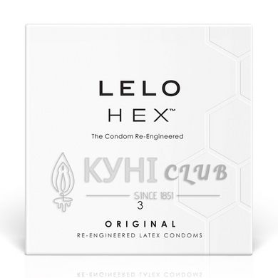 Презервативи LELO HEX Condoms Original 3 Pack, тонкі та суперміцні 106096 фото