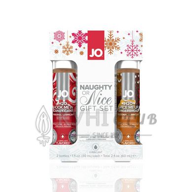 Набір лубрикантів JO Naughty or Nice Gift Set – Candy Cane & Gingerbread (2×30 мл) 104143 фото