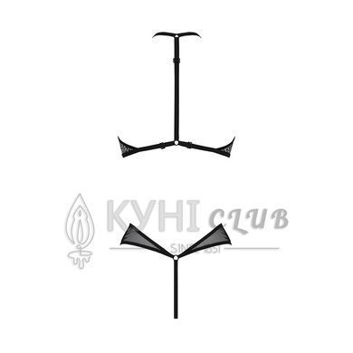 Сетчатое боди с кружевом на груди Passion SATARA BODY L/XL black 106339 фото