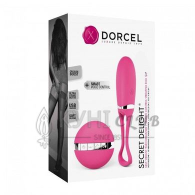 Виброяйцо Dorcel Secret Delight Magenta с пультом ДУ, с турборежимом и голосовым управлением 108859 фото