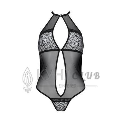 Сетчатое боди с кружевом на груди Passion SATARA BODY L/XL black 106339 фото