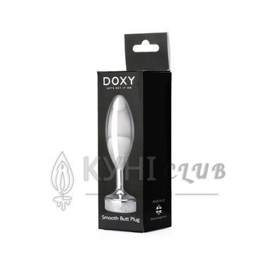 Металева анальна пробка DOXY Butt Plug SMOOTH, гладенька, діаметр 3,3 см 105944 фото