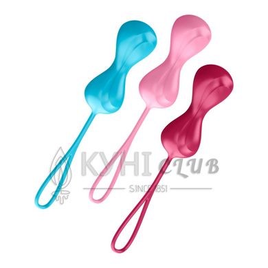 Вагінальні кульки Satisfyer Power Balls (3 пари), діаметр 3,4см, маса 60-76-92г, з кулькою всередині 100344 фото