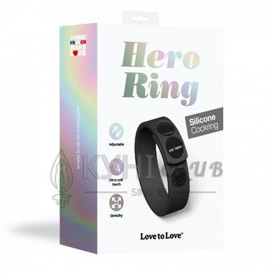 Регульоване кільце на кнопках Love To Love HERO RING - BLACK ONYX 103006 фото